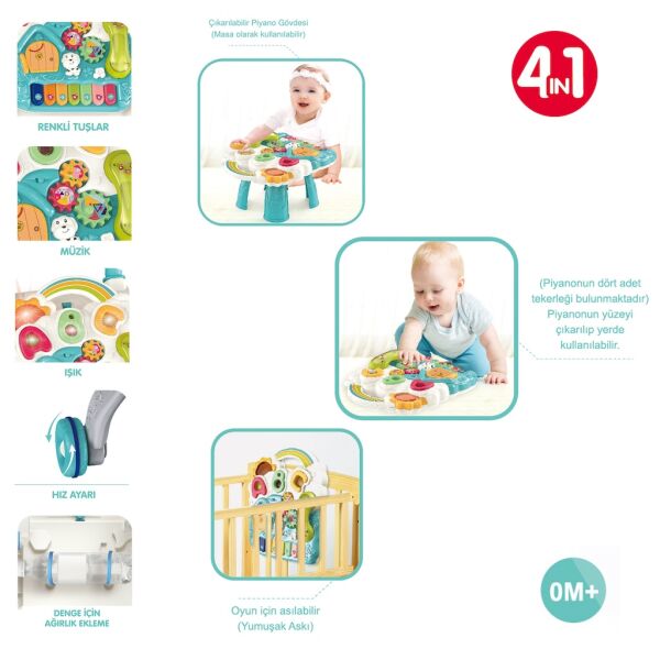 VAR-BIB-6017 PIYANOLU 4 IN 1 BEBEK YURUTECI 6