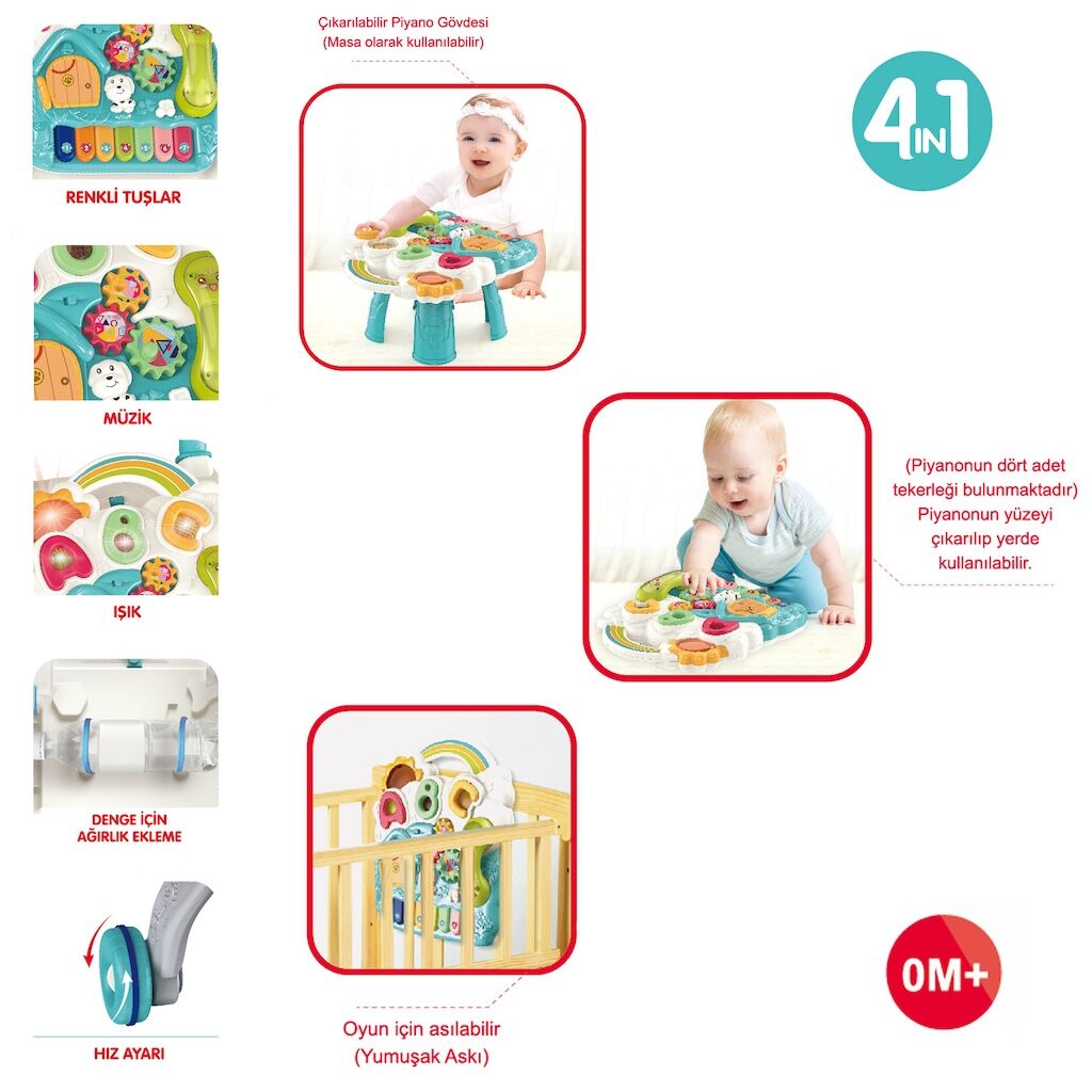 VAR-BIB-6018 PIYANOLU 4 IN 1 BEBEK YURUTECI 6