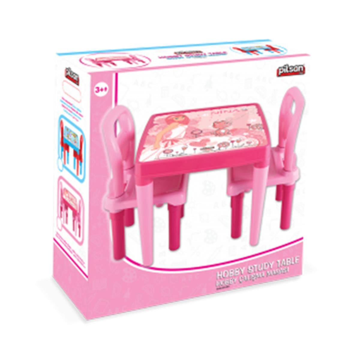 PLS-03-414-P HOBBY 2LI OYUN VE AKTV MASA PEMBE 4