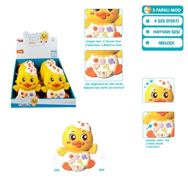 VAR-JLG-855-144A ISIKLI VE MUZIKLI ORDEK BEBEK PIYANOSU 96