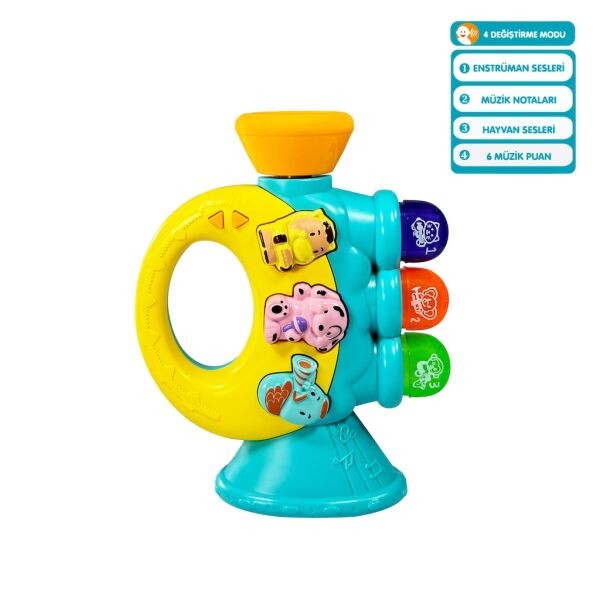 VAR-JLG-855-38A ISIKLI VE MUZIKLI TROMPET BEBEK PIYANOSU 48