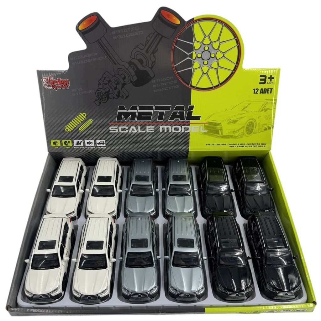 VAR-KM-3281D CEK BIRAK 1/32 ISIKLI SESLI METAL JEEP 48