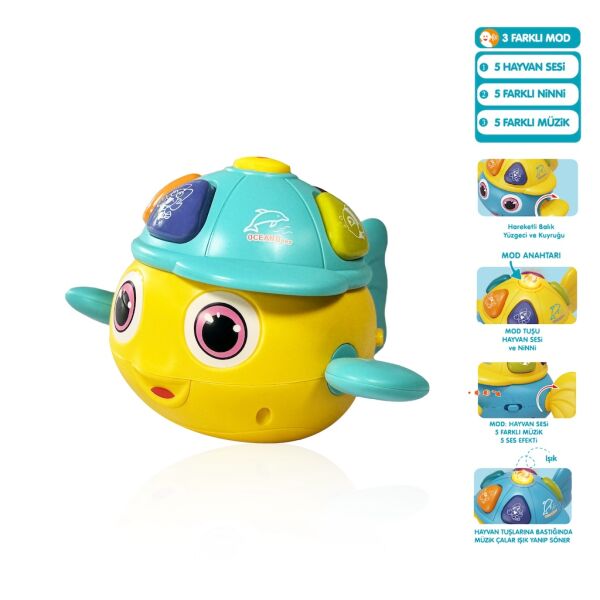 VAR-JLG-855-99A ISIKLI VE MUZIKLI BALIK BEBEK PIYANOSU 96