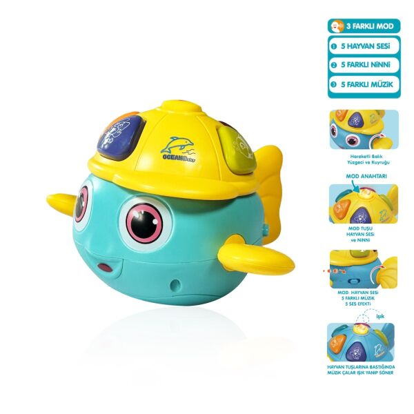 VAR-JLG-855-99A ISIKLI VE MUZIKLI BALIK BEBEK PIYANOSU 96