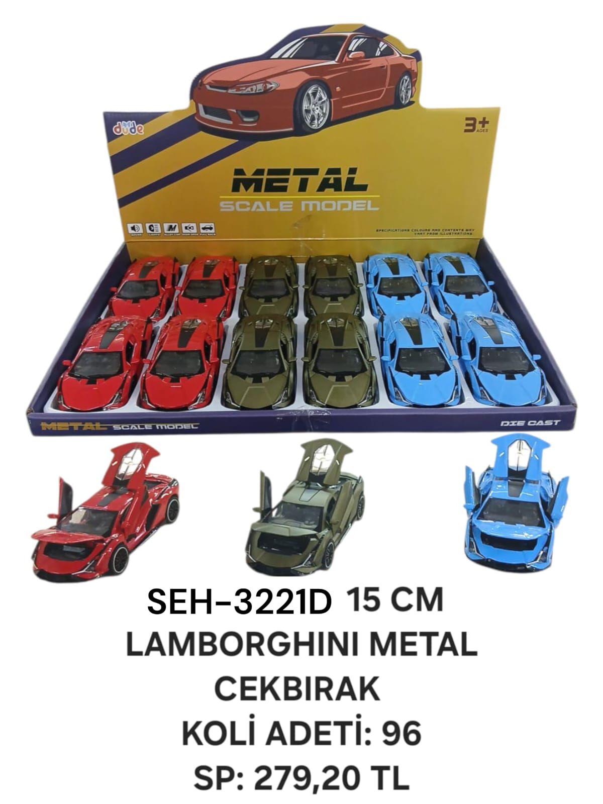 SEH-3221D 15 CM LAMBORGHINI METAL CEKBIRAK 96
