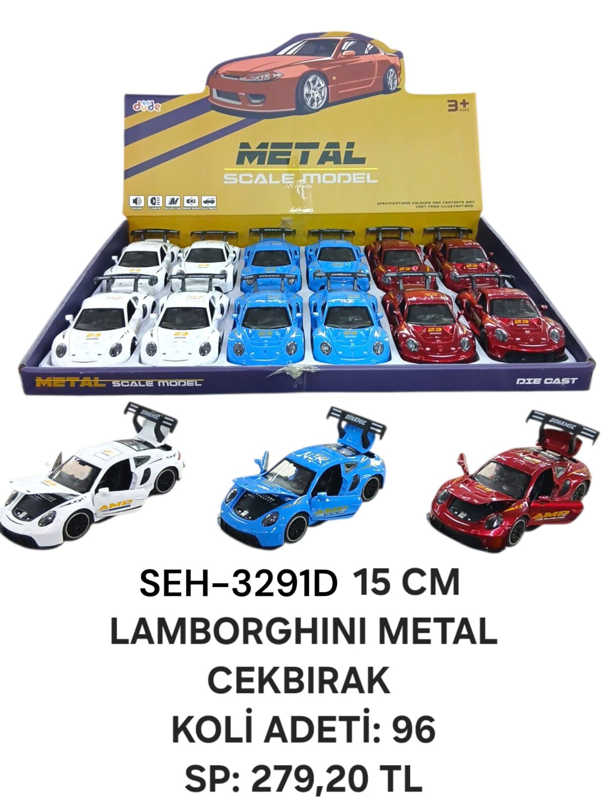 SEH-3291D 15 CM PORSCHE METAL CEKBIRAK 96