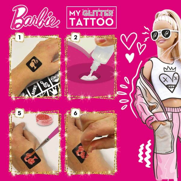 SUN-S00010095 HOBI SET BARBIE MY GLITTER TATTOO 6