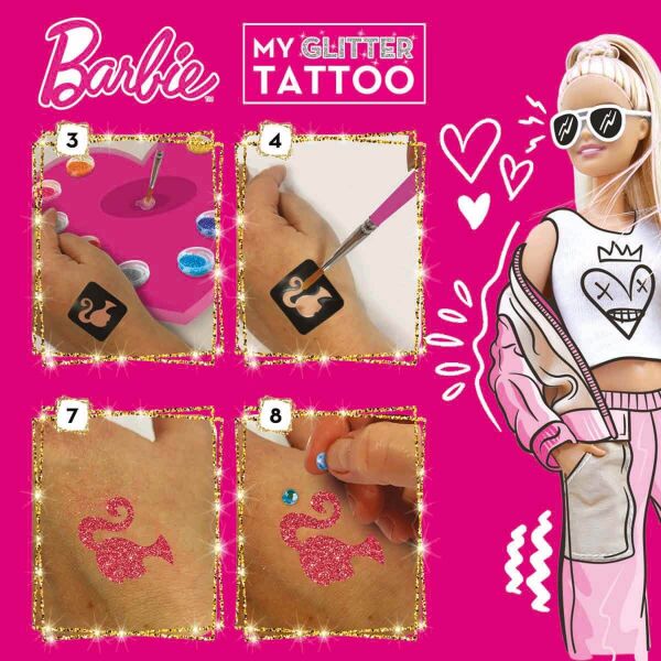 SUN-S00010095 HOBI SET BARBIE MY GLITTER TATTOO 6