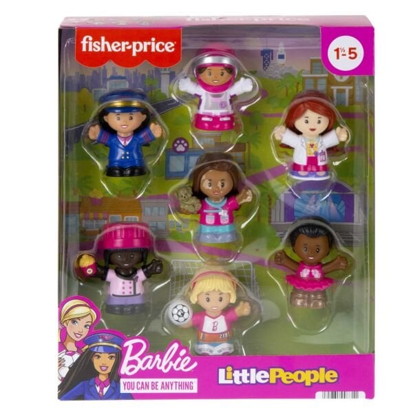 MATE-HCF58 LITTLE PEOPLE BARBIE FIGURLERI 4