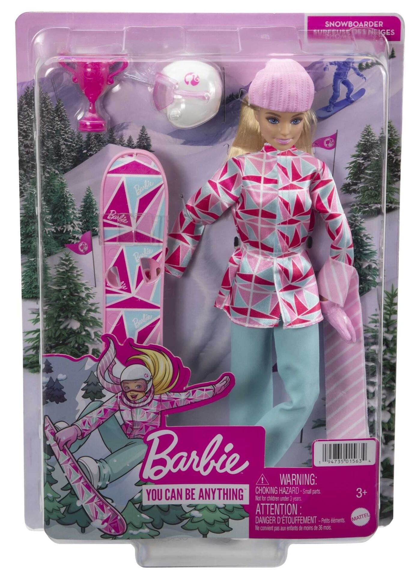 MATE-HCN32 BARBIE SNOWBOARD SPORCUSU BEBEK 6