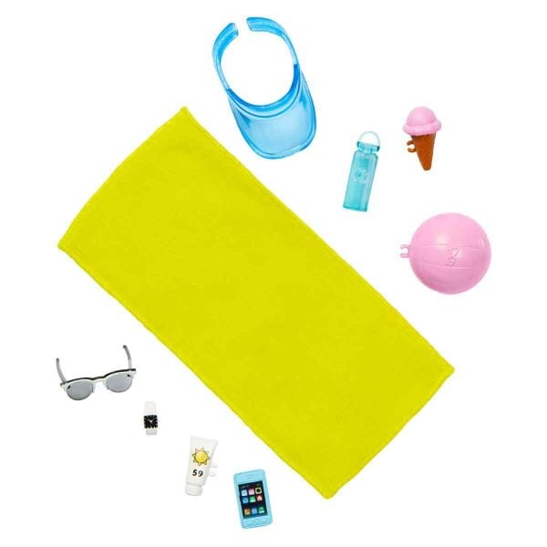 MATE-HPL74 BARBIE  PLAJ GUNU OYUN SETI KEN  4