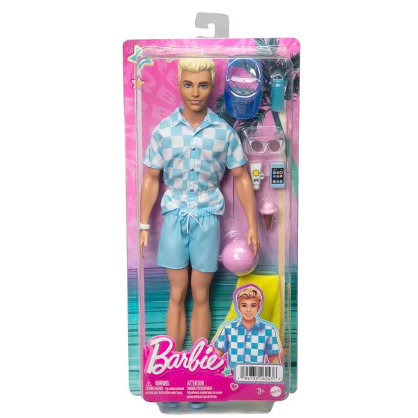 MATE-HPL74 BARBIE  PLAJ GUNU OYUN SETI KEN  4