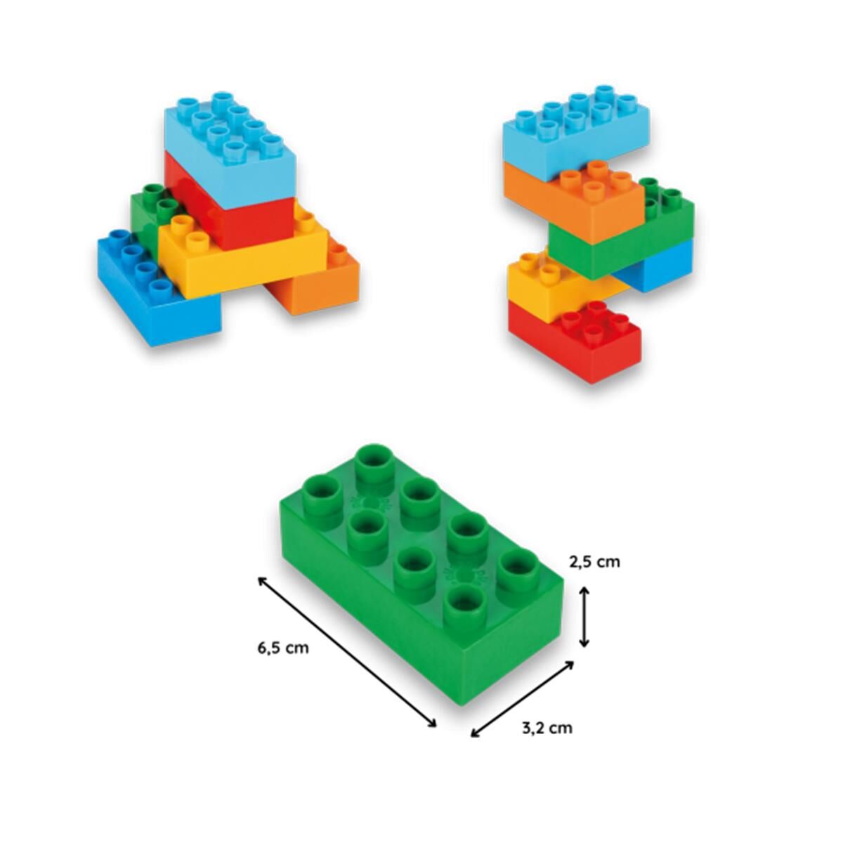 PLS-03-555 MAKRO 6 RENKLI TUGLA BLOKLAR 10
