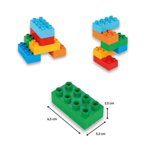 PLS-03-555 MAKRO 6 RENKLI TUGLA BLOKLAR 10
