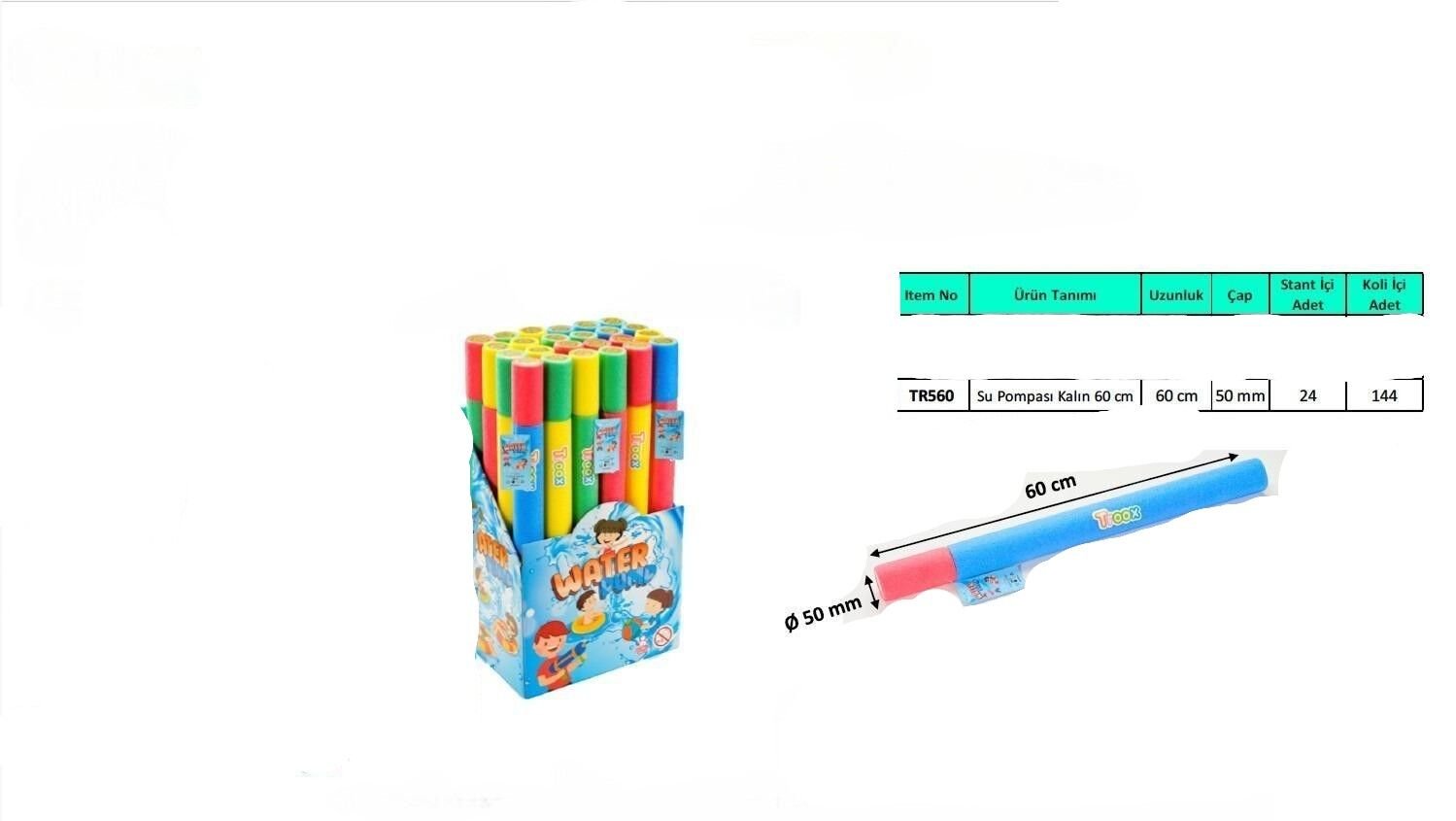 KZL-TR560 MAKARNALI 60CM TEK ATARLI SU POMPASI STAND 24 K 144