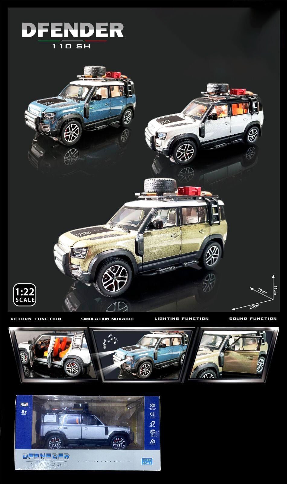 KZL-0783-347 RANGE ROVER 1:24 ISIKLI SESLI KUTULU-18