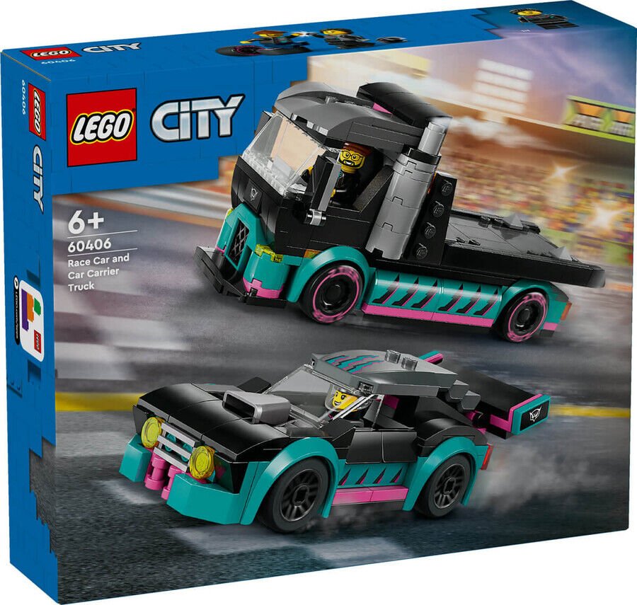 ADOL-LSC60406 RACE CAR W CAR CARRIER TRUCK 4