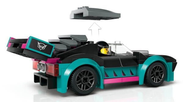 ADOL-LSC60406 RACE CAR W CAR CARRIER TRUCK 4