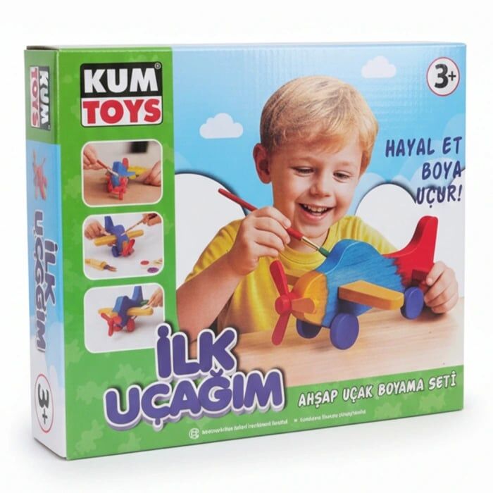 RED-KM5869 KUMTOYS ILK UCAGIM AHSAP BOYAMA 24