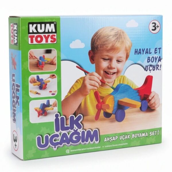 RED-KM5869 KUMTOYS ILK UCAGIM AHSAP BOYAMA 24
