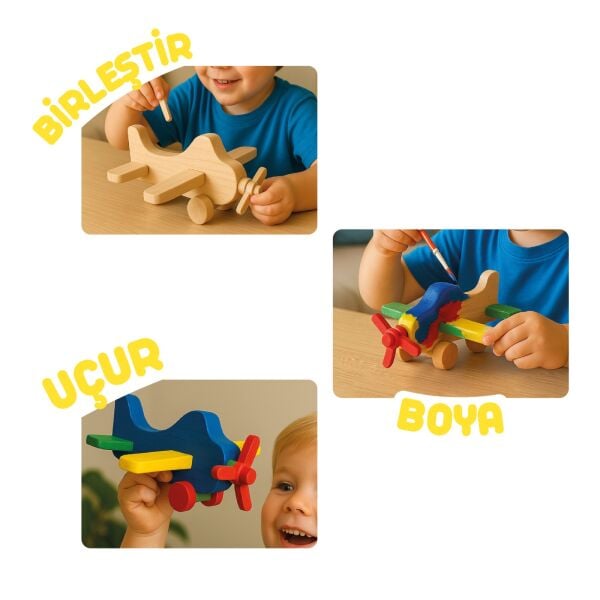 RED-KM5869 KUMTOYS ILK UCAGIM AHSAP BOYAMA 24