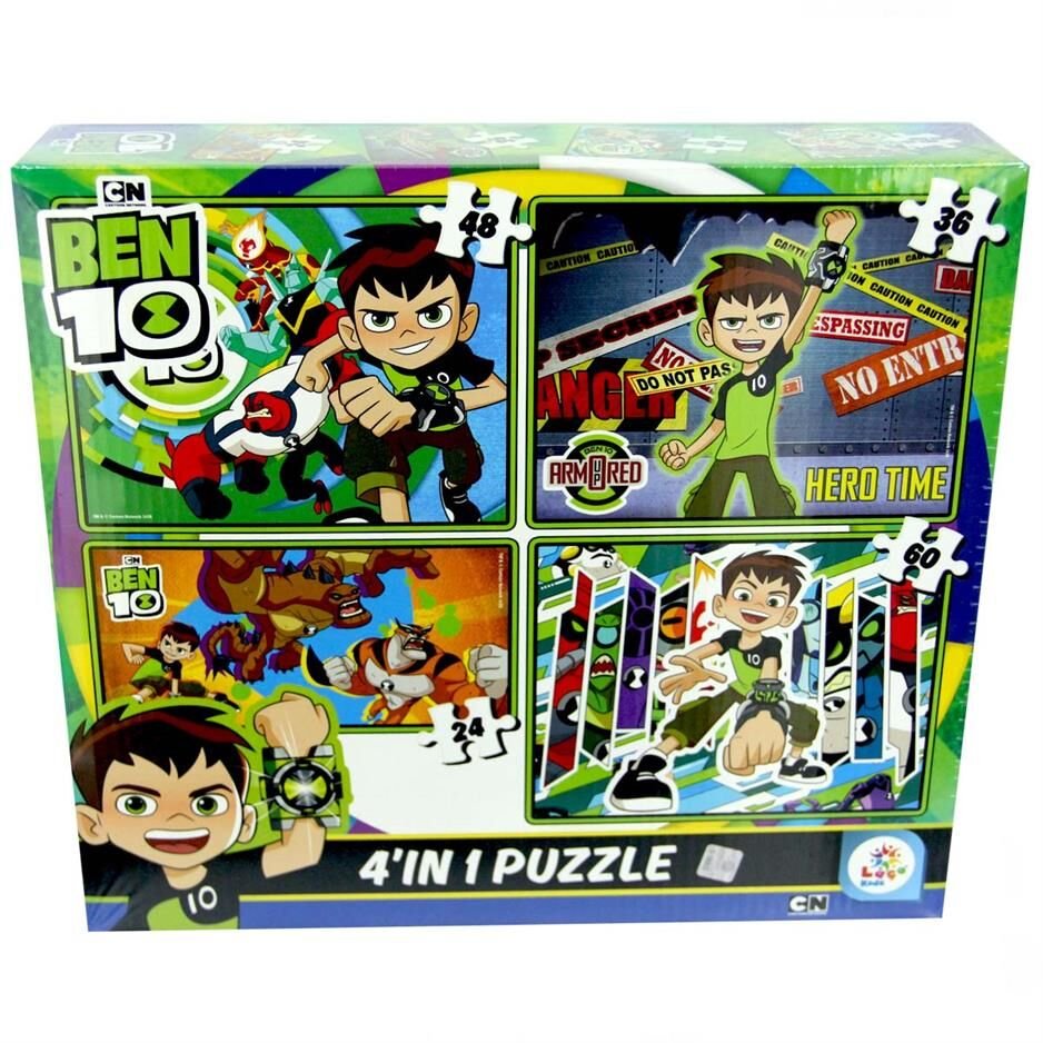 UTKU-BTEN7619 BEN TEN 4 IN 1 PUZZLE 24