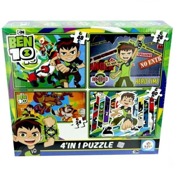 UTKU-BTEN7619 BEN TEN 4 IN 1 PUZZLE 24