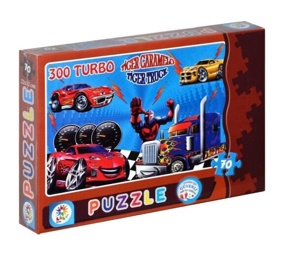UTKU-LC7145 TURBO TASITLAR 70 PARCA KUTU PUZZLE 48