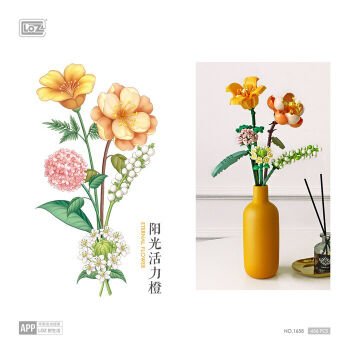 VGN-LZ1658 LOZ EBEDI CICEKLER HIBISCUS ZAMBAK PAPATYA ORTANCA 456 PRC BLOCK 12