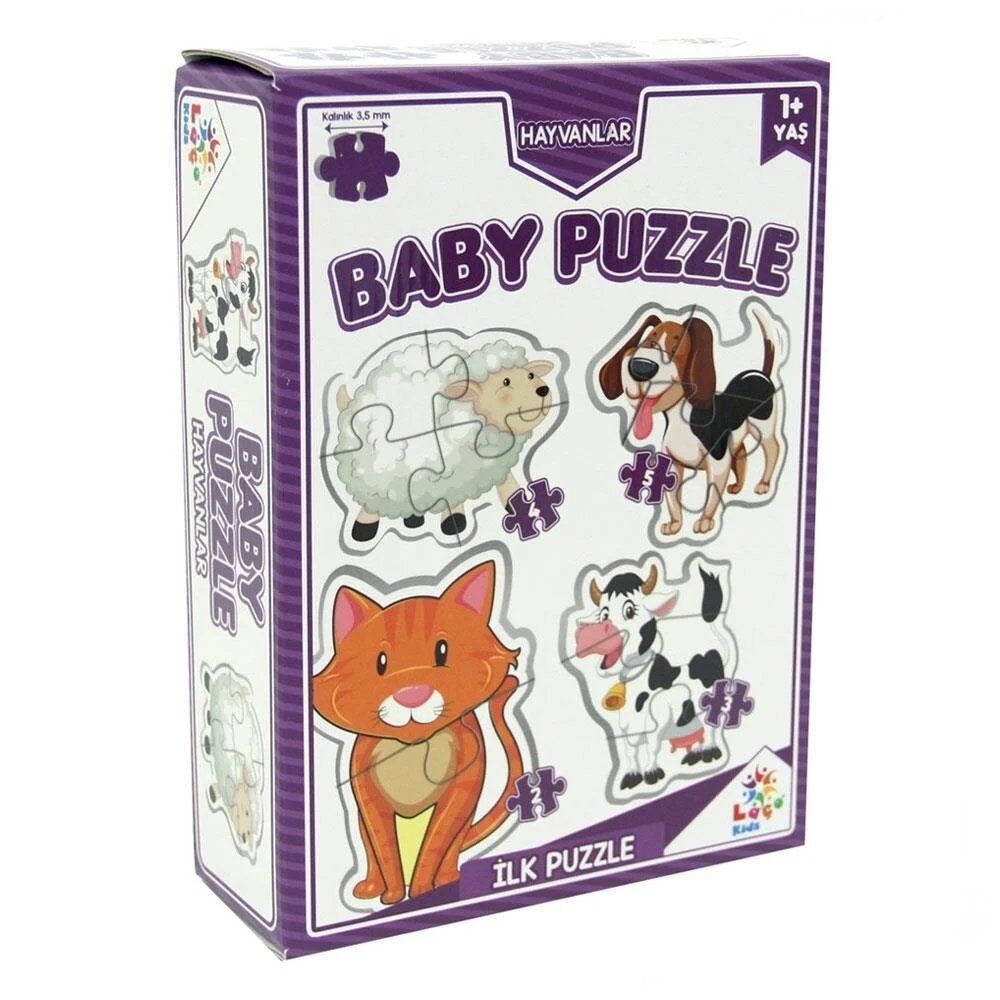 UTKU-LC7224 BABY PUZZLE HAYVANLAR MOR KUTU 24