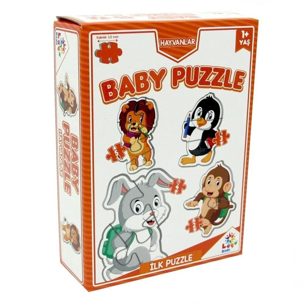 UTKU-LC7225 BABY PUZZLE HAYVANLAR TURUNCU KUTU 24