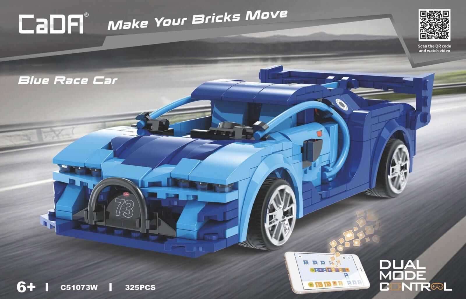 VGN-C51073W CADA BLUE RACE CAR 325 PRC BLOCK OYUNCAK 24