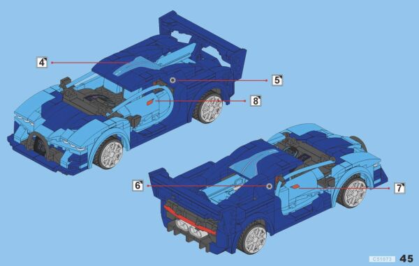 VGN-C51073W CADA BLUE RACE CAR 325 PRC BLOCK OYUNCAK 24