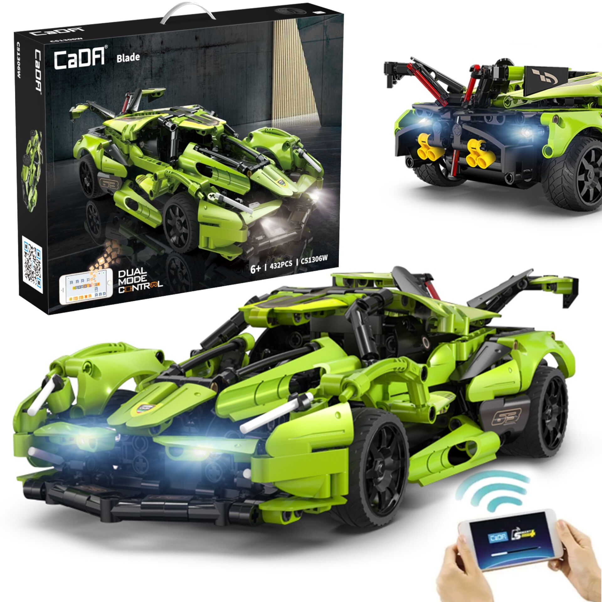 VGN-C51306W CADA YESIL BLADE SPORTS CAR 432 PRC BLOCK OYUNCAK 12
