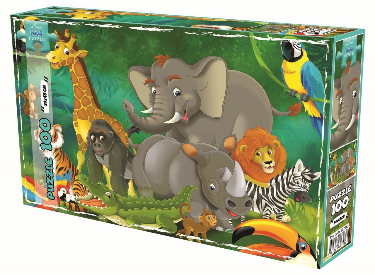 UTKU-LC7343 DAGDAKI HAYVANLAR 100 PRC PUZZLE 24