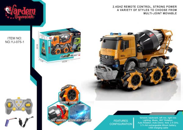 VAR-YJ-075-1 U/K F/F SARJLI 1:14 ISKLI SESLI BETON MIKSERI 6