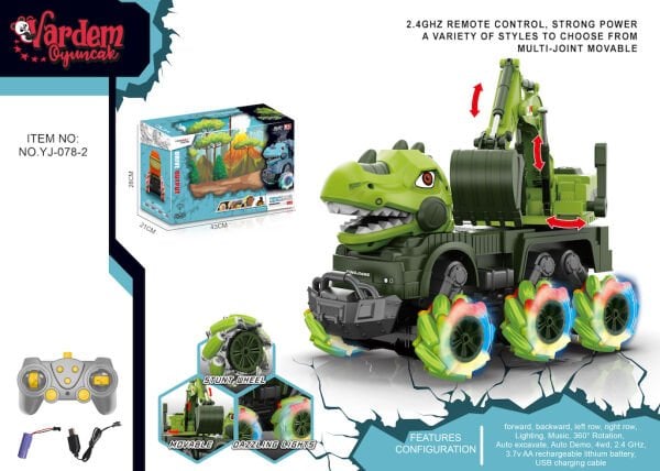 VAR-YJ-078-2 U/K F/F SARJLI 1:14 ISIKLI SESLI DINAZOR KAZICI 6