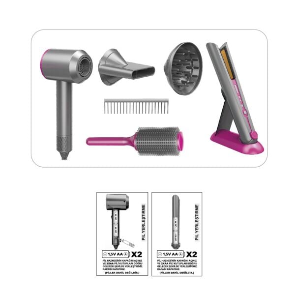 VAR-HUA-1019 SESLI ISIKLI 2INI1 LUKS SAC BAKIM SETI 12