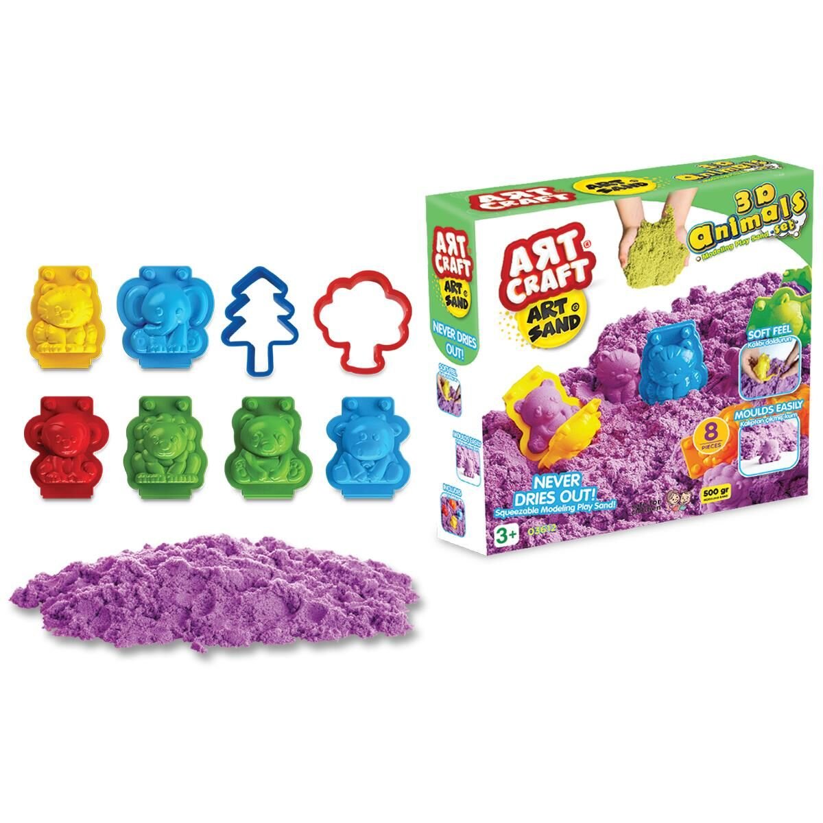 FEN-03612 ARTSAND 3D HAYVANLAR KINETIK KUM SETI 12