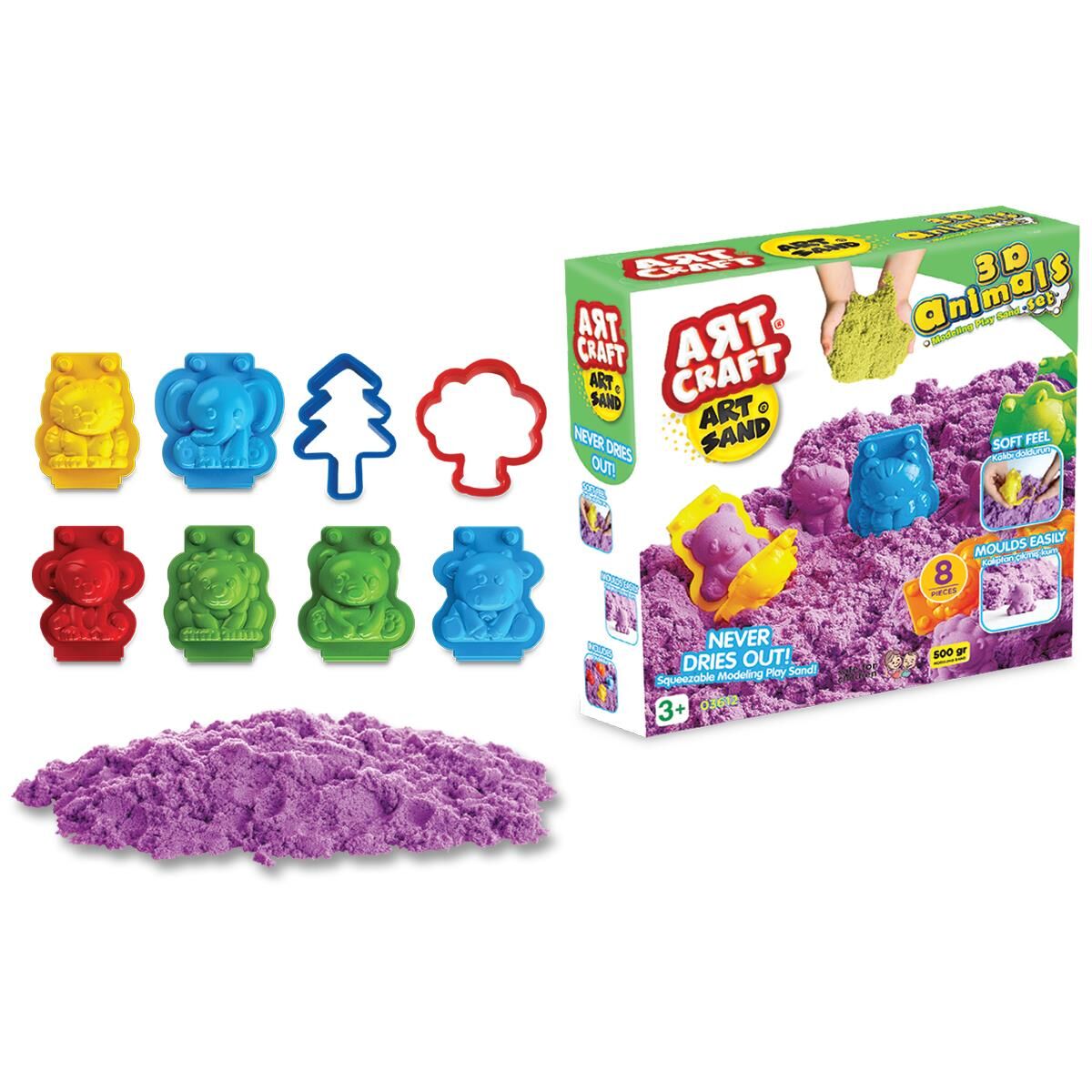 FEN-03612 ARTSAND 3D HAYVANLAR KINETIK KUM SETI 12