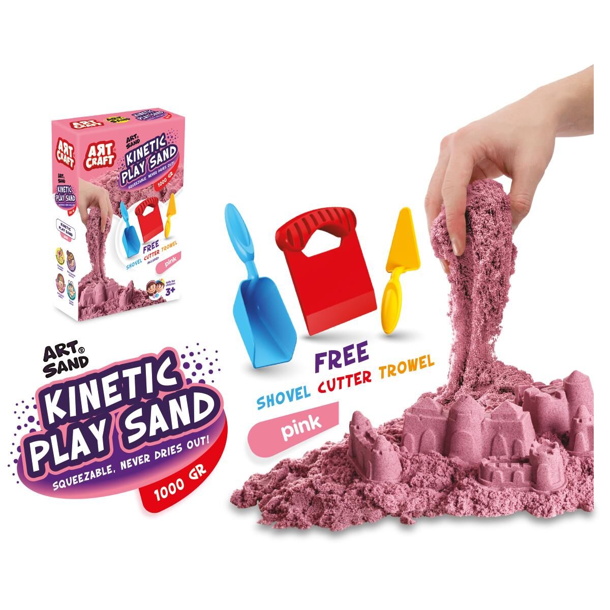 FEN-03693 AKSESUARLI PEMBE KINETIK OYUN KUMU 1000 GR 12