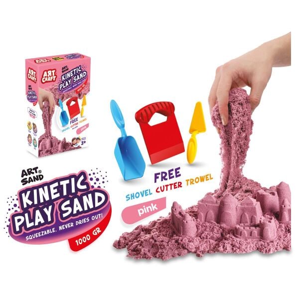 FEN-03693 AKSESUARLI PEMBE KINETIK OYUN KUMU 1000 GR 12