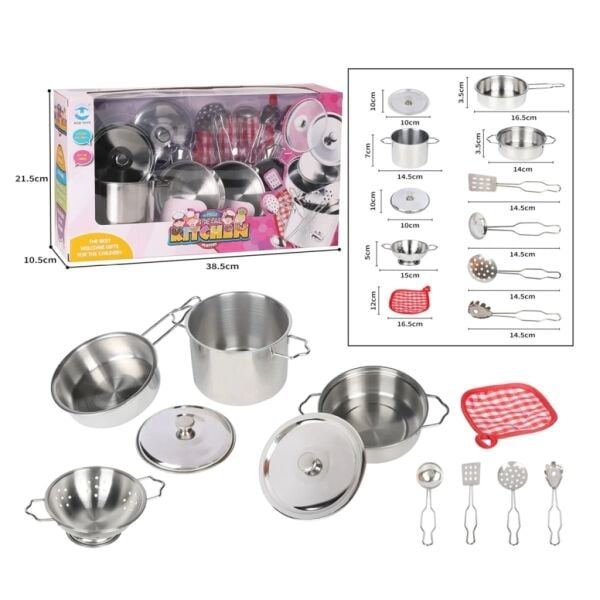 VAR-ATF-3815-6 11 PARCA CELIK TENCERE TAVA SET 12