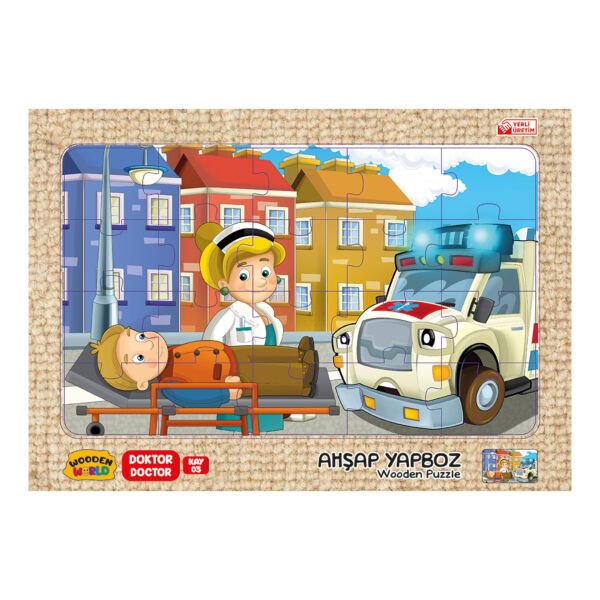 RED-KM5330 KUMTOYS AHSAP YAPBOZ KUCUK BOY 24X34  48