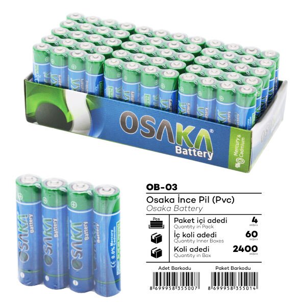 ERDI-OPL02 OSAKA PVC KALEM PIL 60LI 20