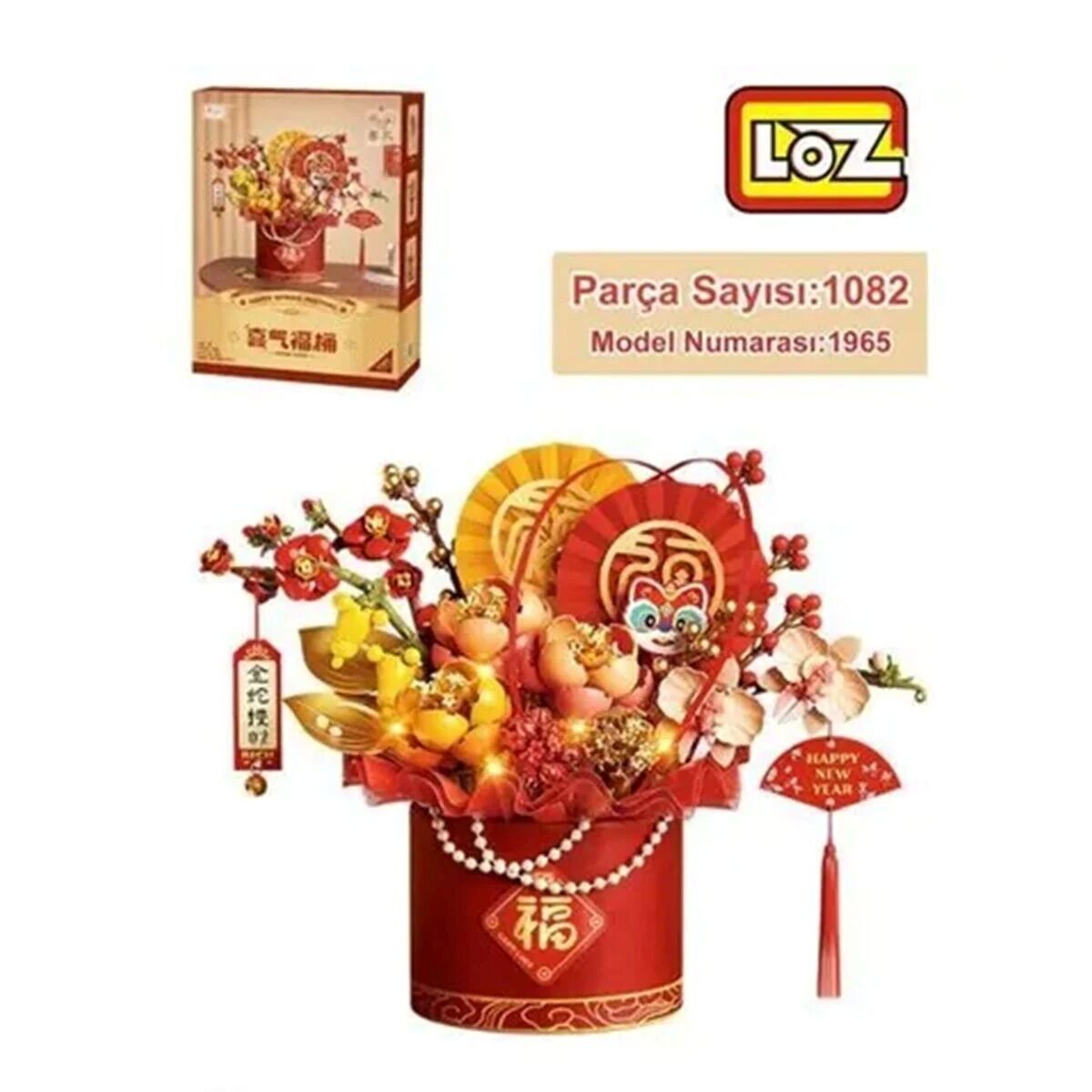 VGN-LZ1965 KIRMIZI EBEDI CICEK SANAT KOVASI 1082 PARCA BLOCK OYUNCAK 12