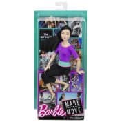 MATE-DHL84 BARBIE SONSUZ HAREKET BEBEGI SIYAH SACLI 6