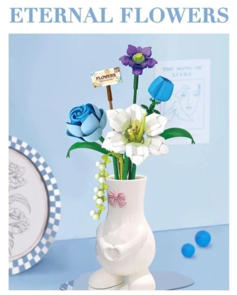 VGN-LZ4602 LOZ EBEDI CICEKLER MAVI UMUT 488 PRC BLOCK OYUNCAK 48