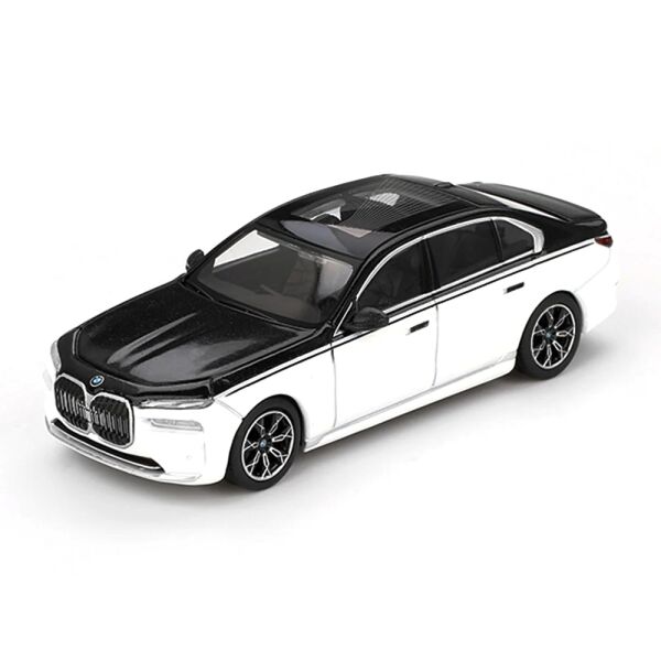 EKC-MGT00959-BL MINI GT 1/64 BMW I7 XDRIVE60 ALPINE WHITE / BL 24
