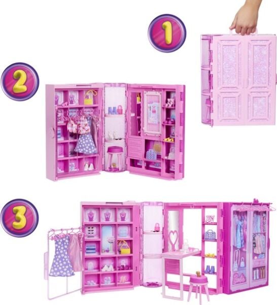 MATE-HXD58 BARBIE RUYA GARDROBU VE BEBEK 1